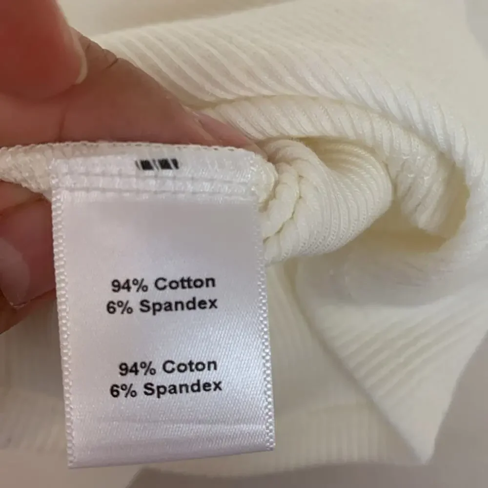 Cinq a Sept womens small white ribbed shirt short sleeve puff mini casual tee